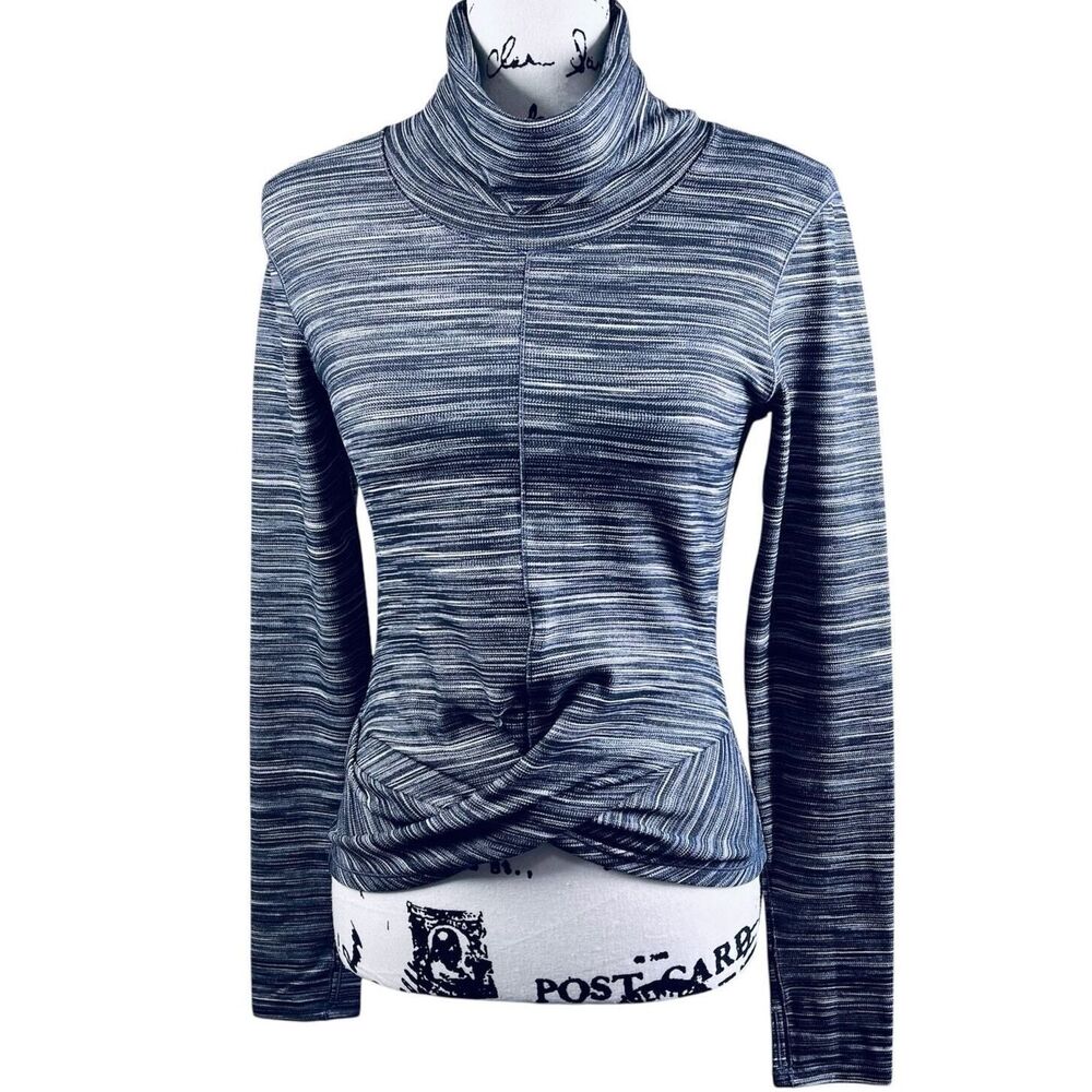 Lululemon Melodic Movement Long Sleeve Space Herringbone Black White size 8
